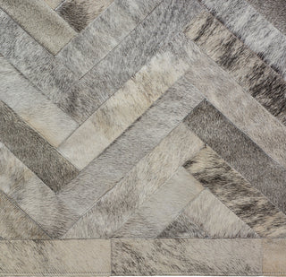 Cowhide Patchwork Rug, Plutus, Slate, 8'x10'