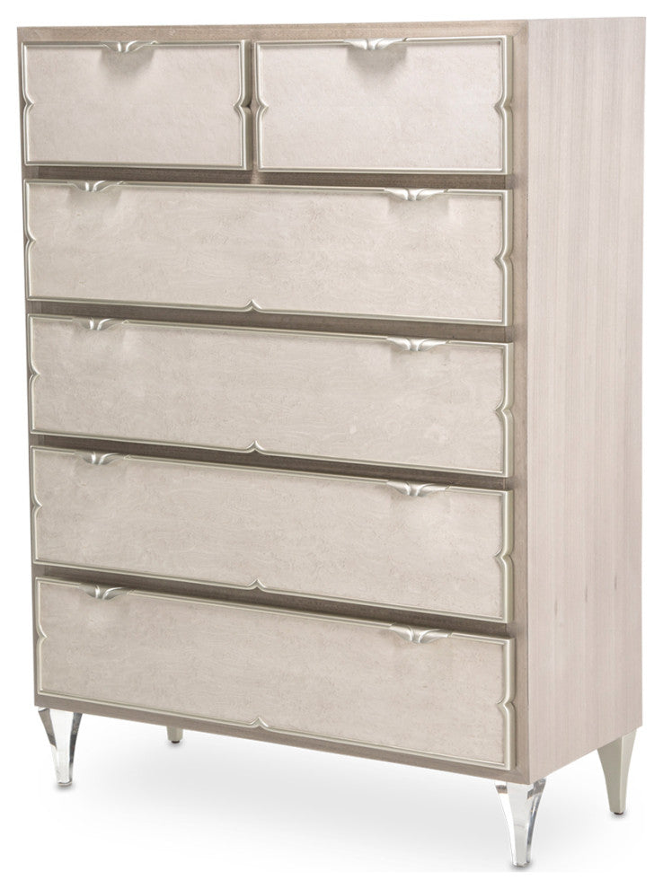 Aico Amini Camden Court 6 Drawer Chest in Pearl