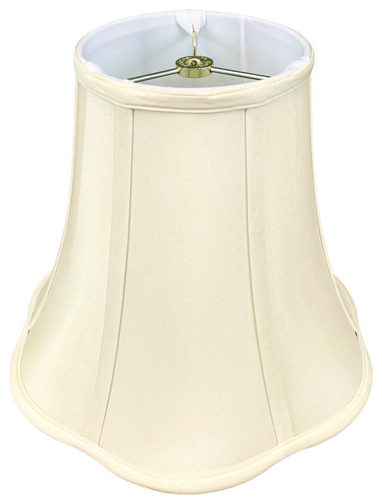 Royal Designs Bottom Scalloped Bell Lamp Shade, Eggshell, 5x10x8.25, Single
