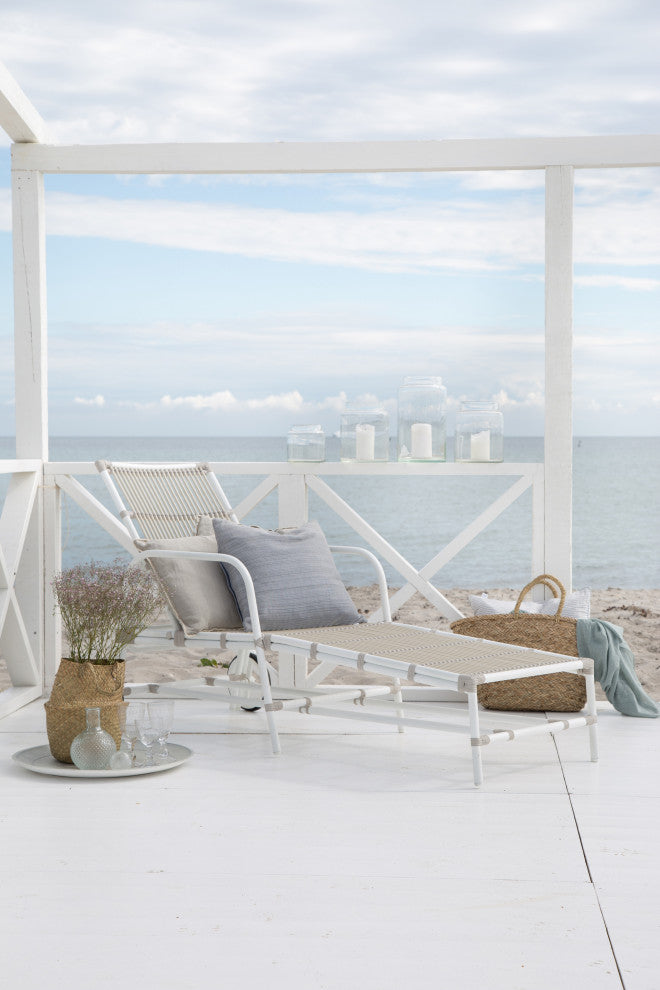 Josephine Outdoor Sun Lounger, Dove White