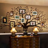 Family Tree Wall Decal, Black, Small 95"x80"