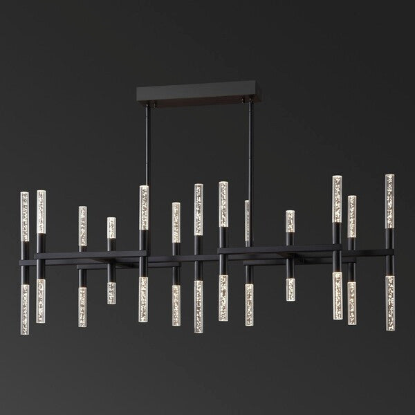 Safavieh Couture Evaria Acrylic Tube Chandelier, Black