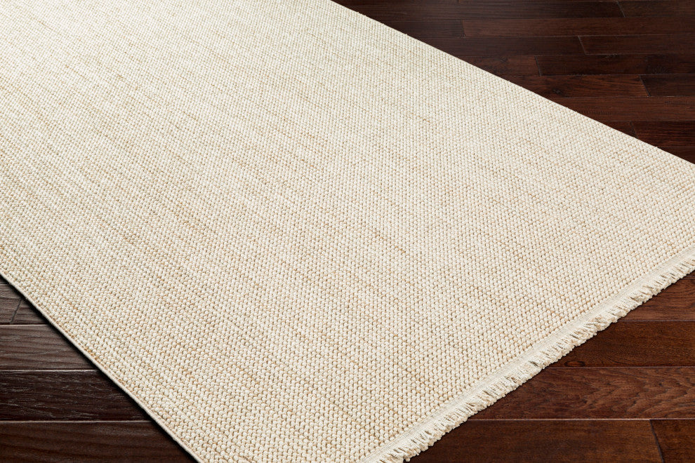 Surya New Delhi NWH-2302 Machine Woven Area Rug, Pearl, Ash, Light Grey, Beige, 8'11" X 12'