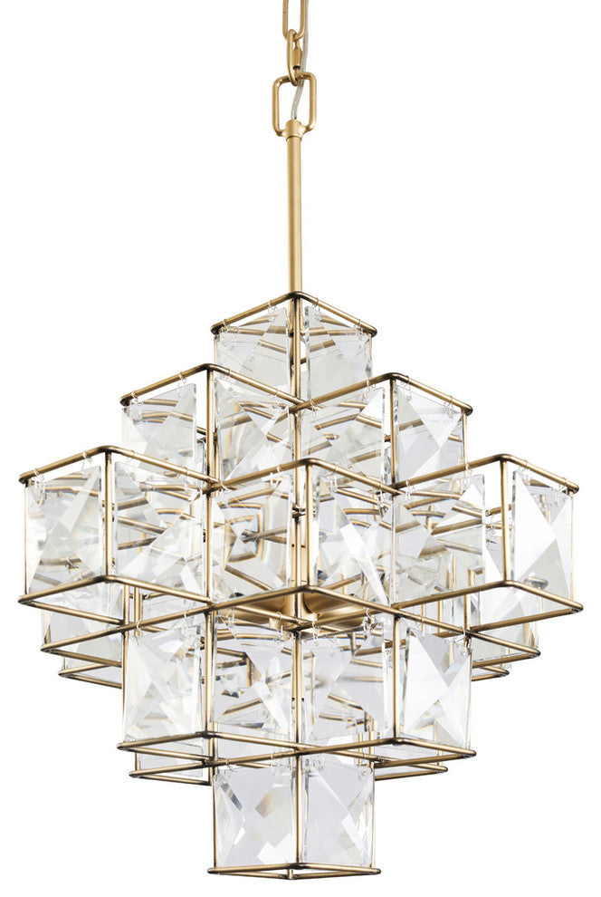 Varaluz Cubic 6-Lt Pendant - Calypso Gold