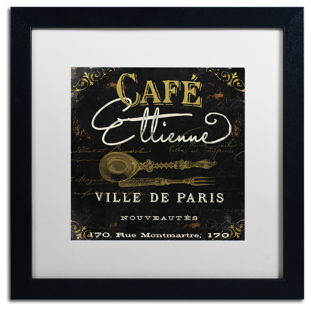 Color Bakery 'La Cuisine II' Art, Black Frame, White Matte, 16"x16"
