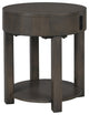 Benzara BM293167 Modern End Table With USB Ports and Shelf, Brown Wood