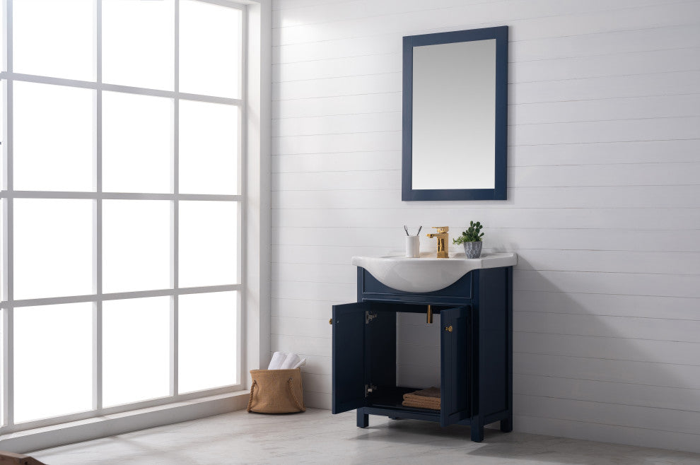 Marian Transitional Blue 30" Single Sink Vanity