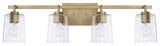Capital Lighting 128541-449 Greyson 4 Light 34"W Bathroom Vanity - Aged Brass