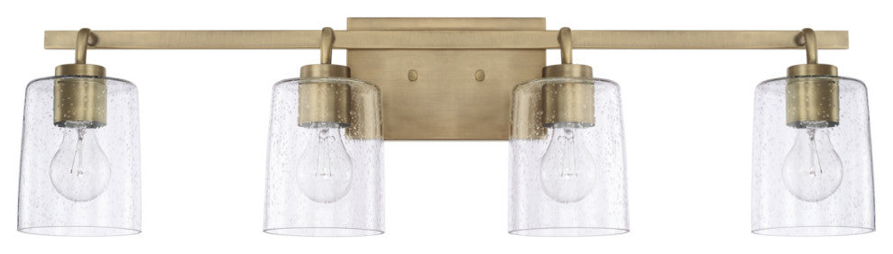 Capital Lighting 128541-449 Greyson 4 Light 34"W Bathroom Vanity - Aged Brass