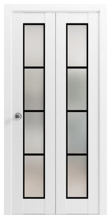 Bi-fold Doors 48 x 80 | Planum 2132 White Silk  | Sturdy Tracks