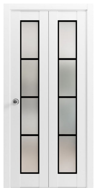 Bi-fold Doors 48 x 80 | Planum 2132 White Silk  | Sturdy Tracks