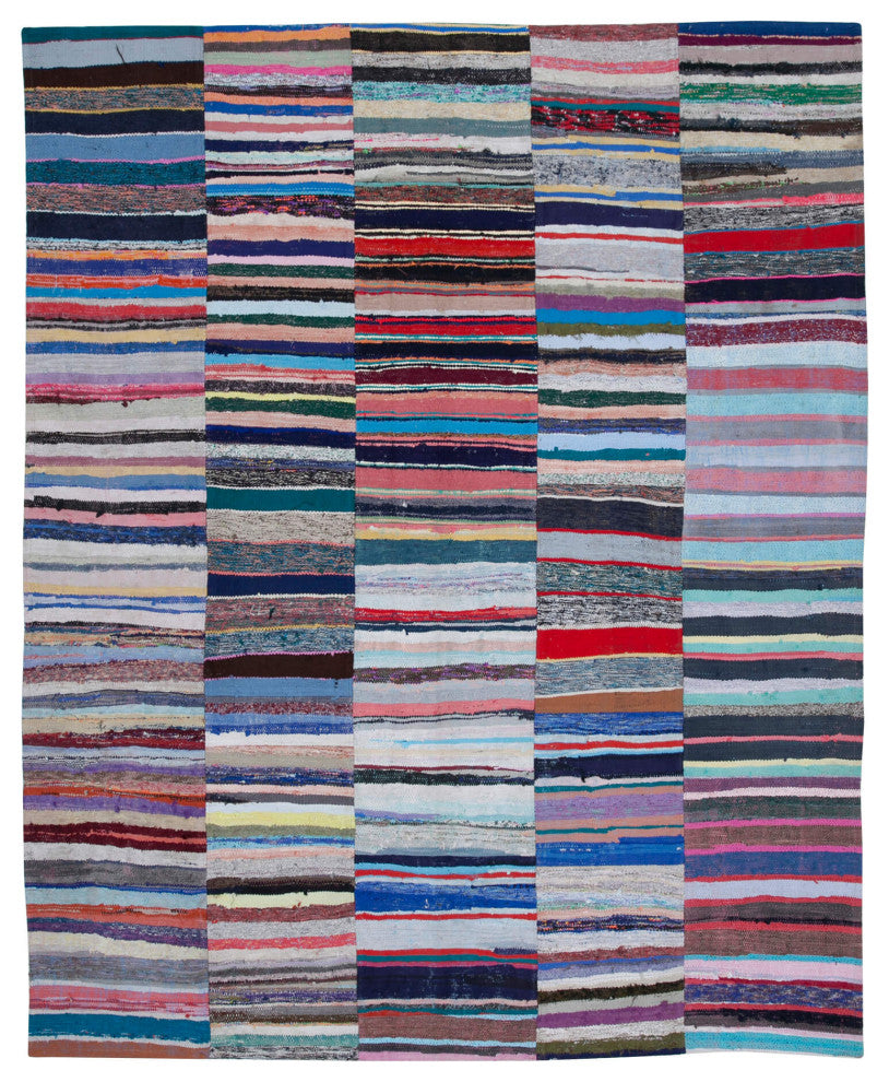 Rug N Carpet - Handmade Anatolian 8' 2'' x 10' 1'' Unique Patchwork Kilim Rug