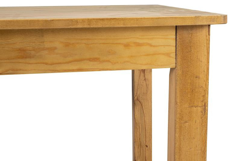 60" x 38" Rectangular Solid Pine Farm Dining Table, Light Natural