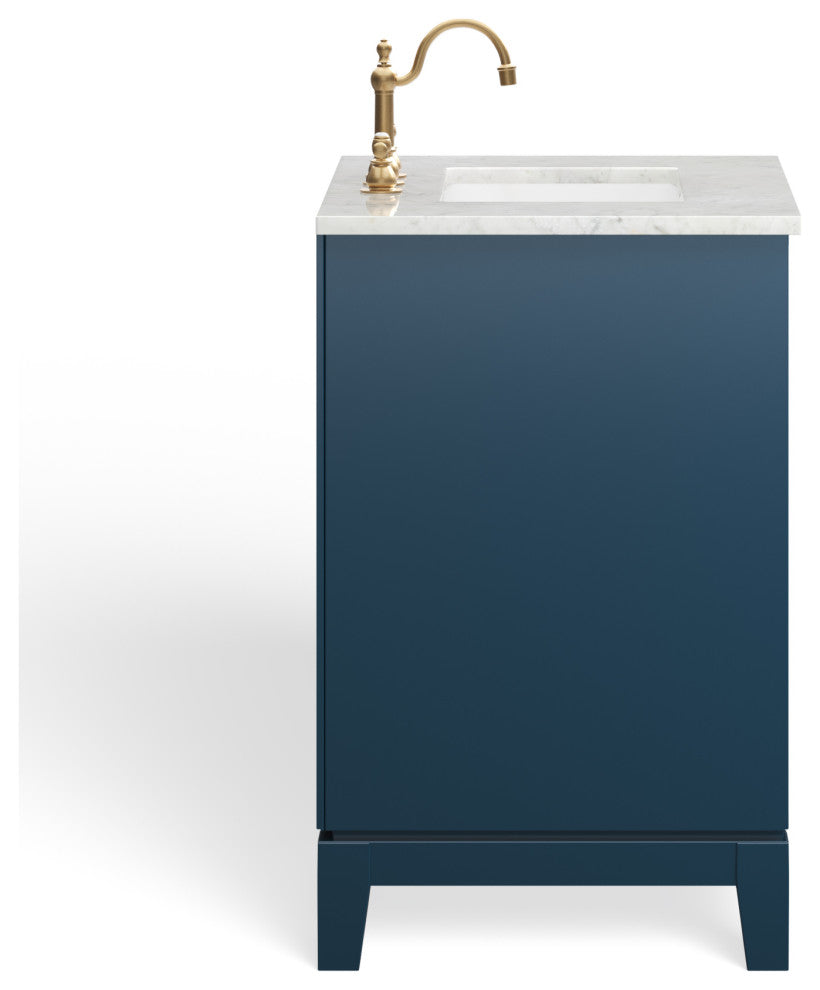 The Ezra Bathroom Vanity, Monarch Blue, 30", Single Sink, Freestanding