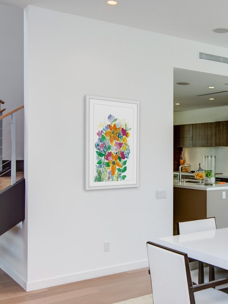 "Wild Flower Bouquet" Framed Painting Print, 20"x30"