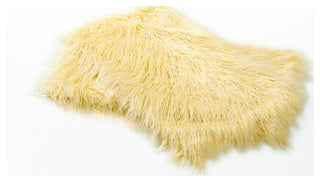 Mongolian Faux Fur Pillow Shell Set, Pineapple Slice, 14"x26"