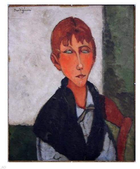 Amedeo Modigliani La Patronne, Gallery Wrapped Canvas Print, 20"x25"