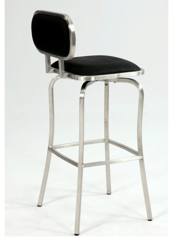 Modern Swivel Counter Stool, Black