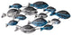 Nearly Natural 7058 3x1.5 Coastal Fish Metal Wall Art Decor