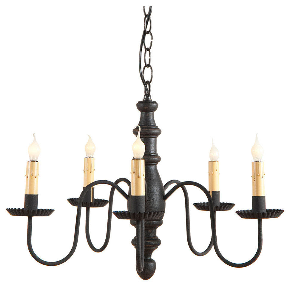 Country Inn Chandelier in Black