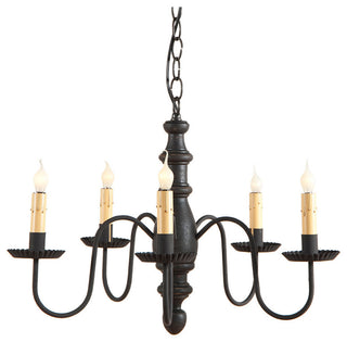 Country Inn Chandelier in Black