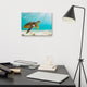 Hawaiian Green Sea Turtle Sea Animal Wildlife Photograph Canvas Wall Art Print, 12" X 16"