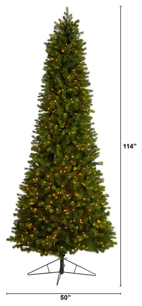 T3514 9.5' Slim Colorado Mountain Spruce Artificial Christmas Tree