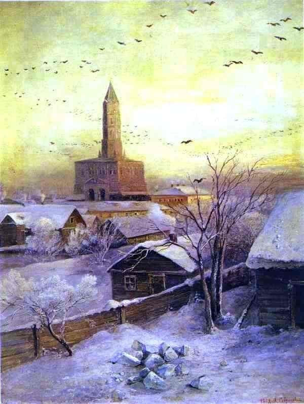 Alexei Kondratevich Savrasov The Sukharev Tower Gallery Wrapped Canvas Print