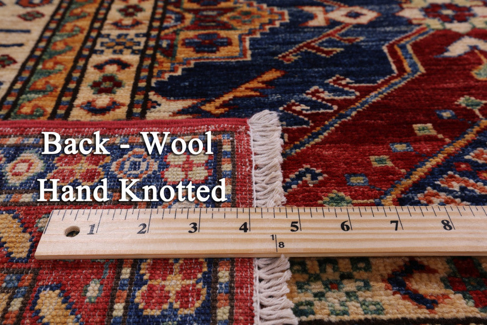 Super Kazak Hand-Knotted Wool Rug 7' 10" X 10' 6" Q5216