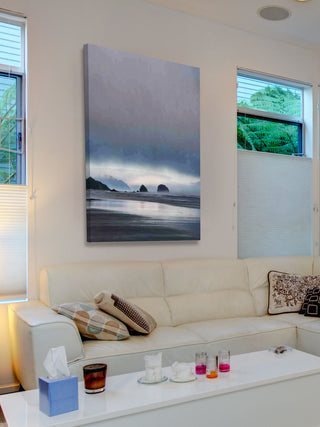 "Sea Stacks at Sunset" Painting Print on Canvas