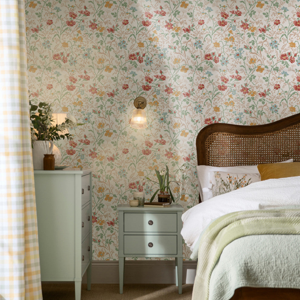Laura Ashley Shropshire Posy Wallpaper, Antique Pink