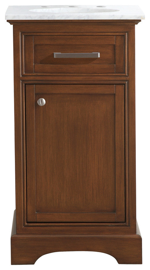 Amber Single Bathroom Vanity, Blue, Teak, 19"