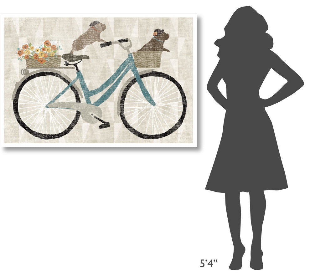 "Frenchie Ride" Digital Paper Print by Sue Schlabach, 50"x34"