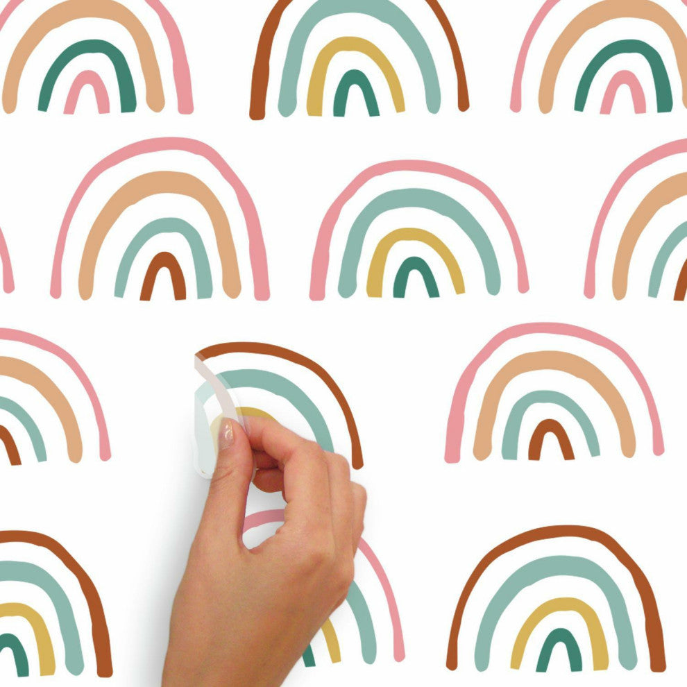 Retro Rainbow Peel And Stick Wall Decals