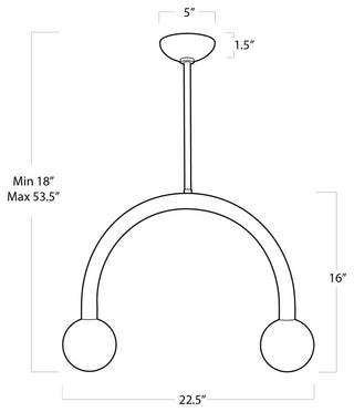 Happy Pendant Small, Brass