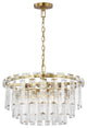 Arden Medium Chandelier, Burnished Brass