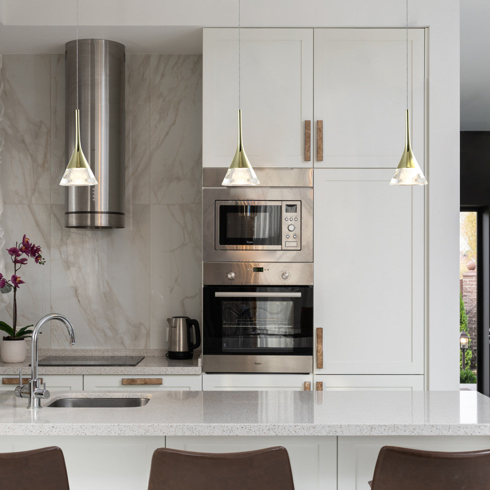 Amalfi 4.75" ETL Certified Integrated LED Pendant Lighting Fixture, Gold