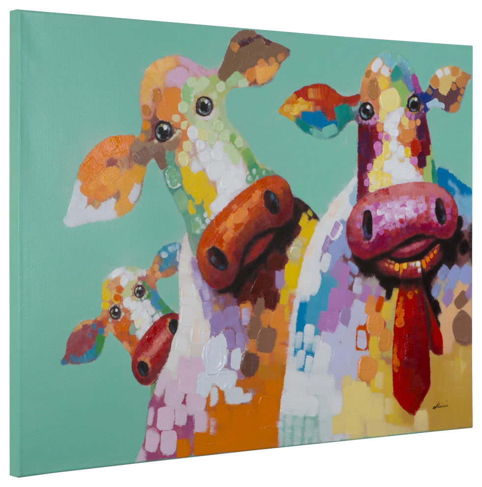 Yosemite Home D''cor Original Painting: Curious Cows I, ARTAC0583C-1YM