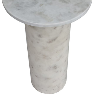 Claude Accent Table White Marble