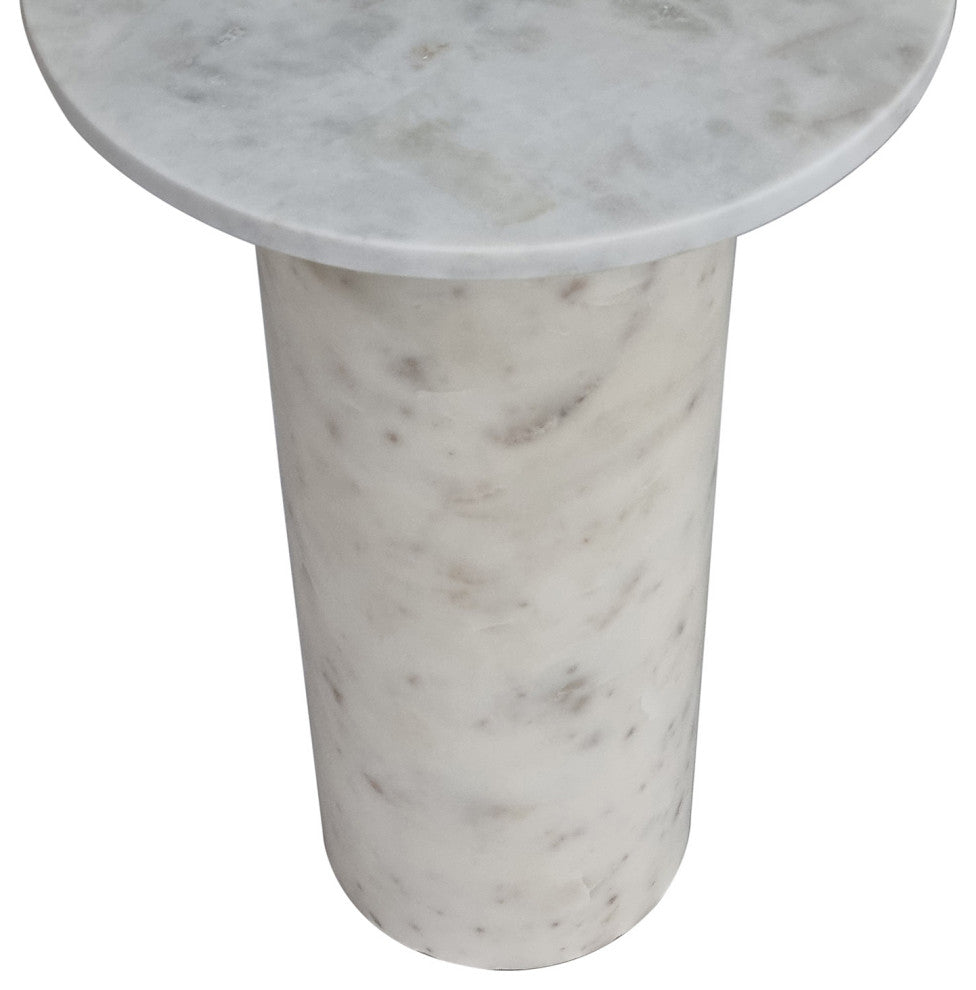 Claude Accent Table White Marble