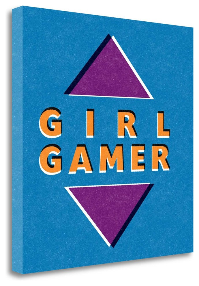 "Girl Gamer" By Linda Woods, Giclee Print on Gallery Wrap Canvas, Ready to Hang
