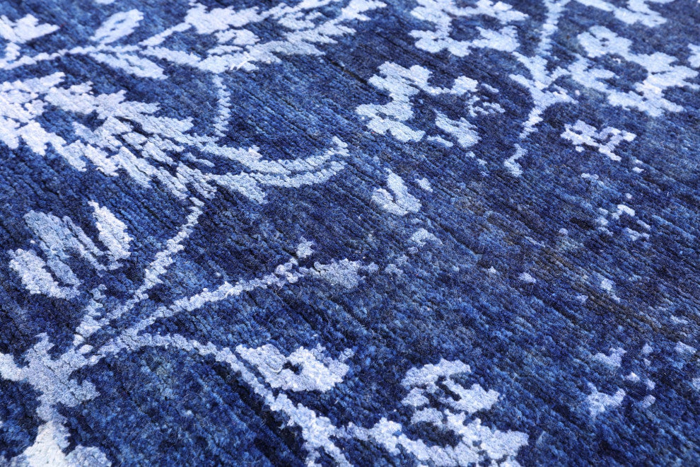 Wool & Silk Modern Handmade Rug 6' 0" X 8' 9" - Q12735
