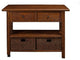 Benzara BM172030 Wooden Kitchen Cart With Storage Drawers Brown