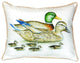 Betsy Drake Mallard Family Small Indoor/Outdoor Pillow 12x12