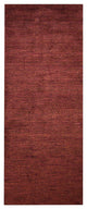 HAND KNOTTED LOOM SILK ECO-FRIENDLY AREA RUGS -2'8''x12',Runner,Red Gold,Solid