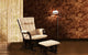 Home Deluxe Fabric Cushion 2-Piece Glider Chair and Ottoman Set, Beige/Cherry