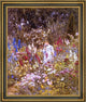 Helen Allingham a Cottage Garden Framed Premium Canvas Print, 16"x20"