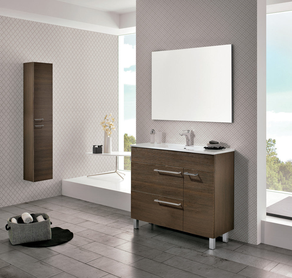 Royo Confort Collection 40" Bathroom Vanity With Sink, Sandy Wenge