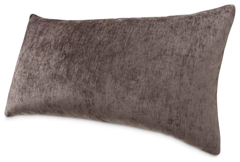The Smith 13"x24" Oblong Chenille Pillow, Set of 2, Graphite