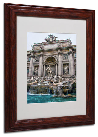 'Trevi Fountain' Matted Framed Canvas Art by CATeyes